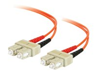 C2G Low-Smoke Zero-Halogen - Patch-kabel - SC-läge (multi-mode) (hane) till SC-läge (multi-mode) (hane) - 2 m - fiberoptisk - 50/125 mikron - orange 85304