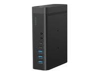 Belkin CONNECT - Dockningsstation - för laptop, surfplatta, smartmobil, bordsdator - USB-C - USB-C, 2 x DP, 3 x HDMI - 2.5GbE - 180 watt - EMEA INC029KQBK