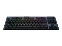 Logitech G915 TKL Tenkeyless LIGHTSPEED Wireless RGB Mechanical Gaming Keyboard - Tangentbord - bakgrundsbelyst - USB, Bluetooth, 2.4 GHz - Nordisk - tangentbrytare: GL Tactile - kol 920-009500