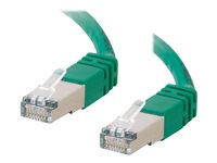C2G Cat5e Booted Shielded (STP) Network Patch Cable - Patch-kabel - RJ-45 (hane) till RJ-45 (hane) - 5 m - STP - CAT 5e - formpressad - grön 83834