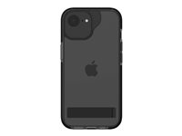 Zagg Santa Cruz - Baksidesskydd för mobiltelefon - fällbart ställ - grafen - svart, transparent - för Apple iPhone 13, 14, 15, 16e 702318191