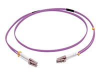 C2G 3m LC/LC OM4 LSZH Fibre Patch - Purple - Patch-kabel - LC multiläge (hane) till LC multiläge (hane) - 3 m - fiberoptisk - duplex - 50/125 mikron - OM4 - lila 81751