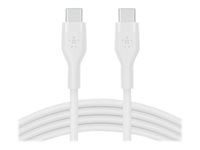 Belkin BOOST CHARGE - USB-kabel - 24 pin USB-C (hane) till 24 pin USB-C (hane) - 1 m - vit CAB009BT1MWH