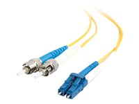 C2G LC-ST 9/125 OS1 Duplex Singlemode PVC Fiber Optic Cable (LSZH) - Patch-kabel - ST enkelläge (hane) till LC enkelläge (hane) - 3 m - fiberoptisk - duplex - 9 / 125 mikrometer - OS1 - halogenfri - gul 85597