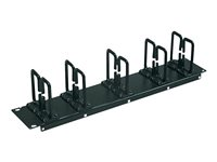 Eaton Tripp Lite Series Rack Enclosure Cabinet Horizontal Cable Ring Flexible 2URM - Kabelhållarsats för rack - svart - 2U - 19" SRCABLERING2U