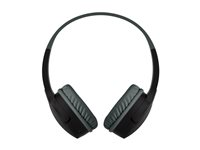 Belkin SoundForm Mini - Hörlurar med mikrofon - på örat - kabelansluten - 3,5 mm kontakt - svart AUD004BTBK