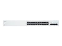 Cisco Business 220 Series CBS220-24T-4G - Switch - smart - 24 x 10/100/1000 + 4 x gigabit SFP (upplänk) - rackmonterbar CBS220-24T-4G-EU