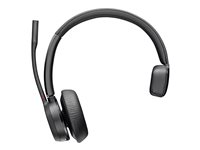 Poly Voyager 4310 - Voyager 4300 UC series - headset - på örat - Bluetooth - trådlös, kabelansluten - USB-C - svart - Zoomcertifierad, Certifierad för Microsoft-teams 77Y96AA
