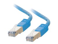 C2G Cat5e Booted Shielded (STP) Network Patch Cable - Patch-kabel - RJ-45 (hane) till RJ-45 (hane) - 5 m - STP - CAT 5e - formpressad - blå 83774