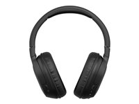 Belkin SoundForm Surround - Hörlurar med mikrofon - fullstorlek - Bluetooth - trådlös, kabelansluten - USB-C, 3,5 mm kontakt - svart AUD009HQBK