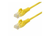 StarTech.com 2.5m Yellow Slim CAT6 Ethernet Cable, Snagless, 28AWG, LSZH - Patch-kabel - RJ-45 (hane) till RJ-45 (hane) - 2.5 m - 3.6 mm - UTP - CAT 5/5e/6 - IEEE 802.3bt - halogenfri, hakfri - gul N6PAT250CMYLS
