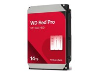 WD Red Pro WD142KFGX - Hårddisk - 14 TB - inbyggd - 3.5" - SATA 6Gb/s - 7200 rpm - buffert: 512 MB 7211314T-7050200-000-RS