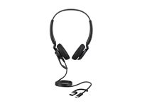 Jabra Engage 40 Stereo - Headset - på örat - kabelansluten - USB-C, USB-A - ljudisolerande - Optimerat för Microsoft Teams 4099-413-269