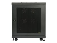 Eaton Tripp Lite Series 12U Industrial Rack Floor Enclosure Server Cabinet Doors & Sides - Rack skåp - svart - 12U - 19" SR12UBFFD