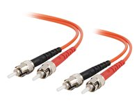 C2G Low-Smoke Zero-Halogen - Patch-kabel - ST-läge (multi-mode) (hane) till ST-läge (multi-mode) (hane) - 1 m - fiberoptisk - 62,5/125 mikron - orange 85207