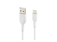 Belkin BoostCharge - USB-kabel - USB-C (hane) till USB (hane) - 1 m - vit CAB001BT1MWH