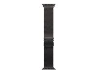 Apple - Slinga för smart klocka - 49 mm, svart titanfinish - Liten storlek - svart - för Watch Hermès Series 9, SE 3, Series 10, Series 11, Series 8, Series 9, Ultra 2, Ultra 3 MGHR4ZM/A