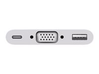 Apple USB-C VGA Multiport Adapter - VGA-adapter - USB-C (hane) till HD-15 (VGA), USB typ A, USB-C (hona) - för 10.9-inch iPad Air; 11-inch iPad Pro; 12.9-inch iPad Pro; iMac; iMac Pro; MacBook Pro MJ1L2ZM/A