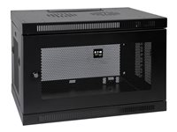 Eaton Tripp Lite Series 9U Wall Mount Rack Enclosure Server Cabinet w/ Door & Side Panels - Rack skåp - väggmontering - svart - 9U - 19" SRW9U
