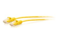 C2G 1ft (0.3m) Cat6a Snagless Unshielded (UTP) Slim Ethernet Network Patch Cable - Yellow - Patch-kabel - RJ-45 (hane) till RJ-45 (hane) - 30 cm - 4.8 mm - UTP - CAT 6a - formpressad, hakfri - gul C2G30167
