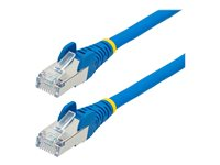 StarTech.com 10m CAT6a Ethernet Cable - Blue - Low Smoke Zero Halogen (LSZH) - 10GbE 500MHz 100W PoE++ Snagless RJ-45 w/Strain Reliefs S/FTP Network Patch Cord - Patch-kabel - RJ-45 (hane) till RJ-45 (hane) - 10 m - S/FTP - CAT 6a - IEEE 802.3bt - halogenfri, formpressad, hakfri, tvinnad - blå NLBL-10M-CAT6A-PATCH