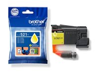 Brother LC521Y - Gul - original - kuddepack - bläckpatron - för Brother DCP-J1260W, DCP-J1310DW, DCP-J1313DW LC521Y