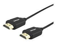 StarTech.com Premium Höghastighets HDMI-kabel med Ethernet - 4K 60 Hz - 0,5 m - HDMI-kabel med Ethernet - HDMI hane till HDMI hane - 50 cm - svart - för P/N: KITBXDOCKPEU, KITBXDOCKPNA, KITBXDOCKPUK, KITBZDOCK, USBC-HDMI-CDP2HD4K60 HDMM50CMP