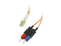 C2G Low-Smoke Zero-Halogen - Patch-kabel - LC multiläge (hane) till SC-läge (multi-mode) (hane) - 1 m - fiberoptisk - 62,5/125 mikron - orange 85255