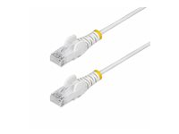 StarTech.com 5m White Slim CAT6 Ethernet Cable, Snagless, 28AWG, LSZH - Patch-kabel - RJ-45 (hane) till RJ-45 (hane) - 5 m - 3.6 mm - UTP - CAT 5/5e/6 - IEEE 802.3bt - halogenfri, hakfri - vit N6PAT5MWHS
