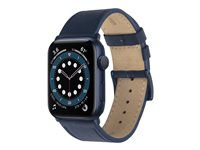 dbramante1928 Copenhagen - Klockrem för smart klocka - 176 - 224,5 mm - marinblå - för Apple Watch Hermès Series 9, SE 3, Series 10, Series 11, Series 9, Ultra 2, Ultra 3 AW44NABL1289