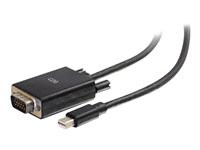 C2G 10ft Mini DisplayPort Male to VGA Male Active Adapter Cable - Black - Videokonverterare - Mini DisplayPort - VGA - svart 84678