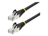 StarTech.com 2m CAT6a Ethernet Cable - Black - Low Smoke Zero Halogen (LSZH) - 10GbE 500MHz 100W PoE++ Snagless RJ-45 w/Strain Reliefs S/FTP Network Patch Cord - Patch-kabel - RJ-45 (hane) till RJ-45 (hane) - 2 m - S/FTP - CAT 6a - IEEE 802.3bt - halogenfri, formpressad, hakfri, tvinnad - svart NLBK-2M-CAT6A-PATCH