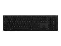 Lenovo Professional - Tangentbord - Bluetooth, 2.4 GHz - QWERTY - Nordisk - tangentbrytare: Scissor-Switch - grå - brun låda 4Y41K04075