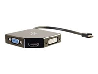 C2G Mini DisplayPort to HDMI, VGA, or DVI Adapter Converter - Videokonverterare - DVI, HDMI, VGA - DVI, HDMI, VGA - svart 80929