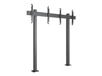 Multibrackets M Floormount Column Pro 2x1 - Ställ - en sida - för 2 LCD/plasmapaneler - plast, aluminium, stål - svart - skärmstorlek: 32"-65" - montering golv till vägg 7350105213397