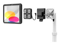 Compulocks iPad 10th-11th (A16) Gen PowerMove Medical Rolling Cart Black - Vagn - för surfplatta - medicinsk - svart, vit - skärmstorlek: 10.9" - för Apple 10.9-inch iPad (10:e generation) MCRSTDWPMIP109