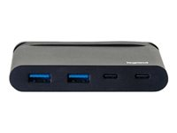 Legrand - Hubb - 2 x SuperSpeed USB 3.0 + 1 x USB-C + 1 x USB-C (strömleverans) - skrivbordsmodell 82115