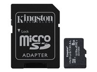 Kingston Industrial - Flash-minneskort (adapter, microSDHC till SD inkluderad) - 8 GB - A1 / Video Class V30 / UHS-I U3 / Class10 - microSDHC UHS-I SDCIT2/8GB