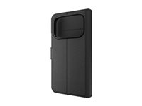 Zagg - Vikbart fodral för mobiltelefon - folio - läder - svart - för Apple iPhone 17 Pro 702319257