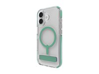 Zagg Santa Cruz Snap - Baksidesskydd för mobiltelefon - med fällbart ställ - MagSafe-kompatibilitet - mystisk grön - för Apple iPhone 17 702318960