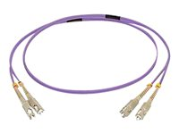 C2G 10m SC/SC OM4 LSZH Fibre Patch - Purple - Patch-kabel - SC-läge (multi-mode) (hane) till SC-läge (multi-mode) (hane) - 10 m - fiberoptisk - duplex - 50/125 mikron - OM4 - lila 81744