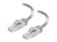 C2G Cat6 Booted Unshielded (UTP) Crossover Patch Cable - Övergångskabel - RJ-45 (hane) till RJ-45 (hane) - 1.5 m - UTP - CAT 6 - formpressad, hakfri, tvinnad - grå 83507