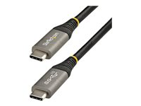 StarTech 50 cm USB C-kabel 10 Gbit/s - USB 3.1/3.2 Gen 2 Type-C kabel - 100W (5A) Power Delivery-laddning, DP alt-läge - USB-C-kabel för USB-C bärbar dator/telefon/enhet - Ladda/synkronisera - USB-kabel - USB-C (hane) till USB-C (hane) - USB 3.2 Gen 2 / DisplayPort 1.4 /Thunderbolt 3 - 50 cm - stöd för 4K - grå, svart - för P/N: DK30C2DAGPD, DK30C2HAGPD USB31CCV50CM