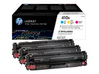 HP 410X - 3-pack - Lång livslängd - gul, cyan, magenta - original - LaserJet - tonerkassett (CF252XM) - för Color LaserJet Pro M452, MFP M377, MFP M477 CF252XM
