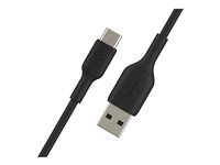 Belkin BOOST CHARGE - USB-kabel - 24 pin USB-C (hane) till USB (hane) - 3 m - svart CAB001BT3MBK