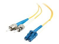 C2G LC-ST 9/125 OS1 Duplex Singlemode PVC Fiber Optic Cable (LSZH) - Patch-kabel - ST enkelläge (hane) till LC enkelläge (hane) - 1 m - fiberoptisk - duplex - 9 / 125 mikrometer - OS1 - halogenfri - gul 85595
