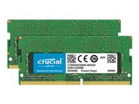 Crucial - DDR4 - sats - 8 GB: 2 x 4 GB - SO DIMM 260-pin - 2666 MHz / PC4-21300 - CL19 - 1.2 V - ej buffrad - icke ECC CT2K4G4SFS8266