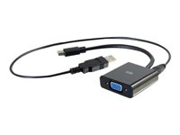 C2G 8in Mini DisplayPort Male to VGA + Audio Female Active Adapter Converter - Black - Videokonverterare - Mini DisplayPort - VGA - svart 84683