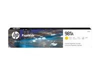 HP 981A - 69 ml - gul - original - PageWide - bläckpatron - för PageWide Enterprise Color MFP 586; PageWide Managed Color E55650 J3M70A