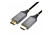 Startech - Ultra High Speed - HDMI-kabel - HDMI hane till HDMI hane - 15 m - hybrid koppar/fiberoptisk - svart - Active Optical Cable (AOC), 8K60Hz stöd, upp till 48 Gbps dataöverföringshastighet, hybrid, plenumklassad, 2K240 Hz (2560 x 1440) stöd, 4K144Hz stöd, Enkelriktad 8K-A-15M-HDMI-CABLE
